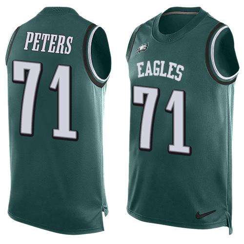 Nike Eagles #71 Jason Peters Midnight Green Team Color Men's Stitched NFL Limited Tank Top Jersey - Click Image to Close